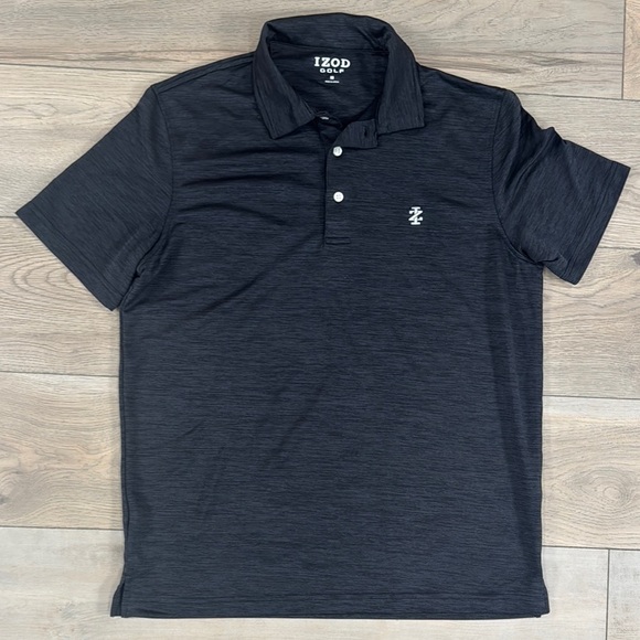 Izod Other - IZOD Men's Heathered Black Short Sleeve Polo Golf Shirt